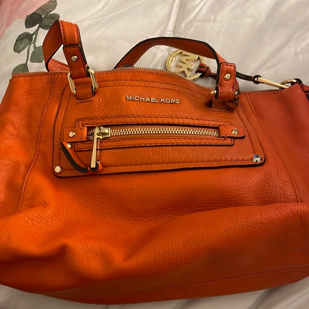 Orange colored purse